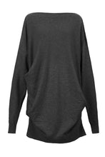 画像をギャラリービューアに読み込む, Cashmere Knit Boat Neck Dress | Charcoal Grey