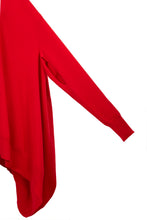 Load image into Gallery viewer, Cashmere Knit Oversize Poncho | Cherry Red