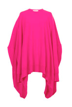 画像をギャラリービューアに読み込む, Cashmere Knit Oversize Poncho | Fusha Pink