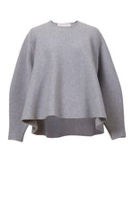 画像をギャラリービューアに読み込む, Wool Cashmere Knit Flare Top | Light Grey