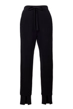 Load image into Gallery viewer, Wool Cashmere Knit Slit Jogger Pants | Stone