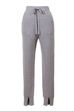 Load image into Gallery viewer, Wool Cashmere Knit Slit Jogger Pants | Light Grey