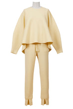 Load image into Gallery viewer, Wool Cashmere Knit Slit Jogger Pants | Citrine