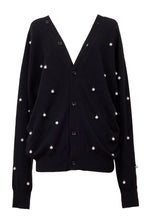 画像をギャラリービューアに読み込む, Wool Cashmere Knit V neck Cardigan | Stone x Pearl