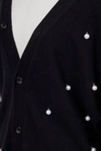 画像をギャラリービューアに読み込む, Wool Cashmere Knit V neck Cardigan | Stone x Pearl