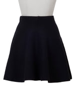 Load image into Gallery viewer, Wool Cashmere Knit Flare Mini Skirt | Stone