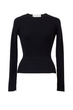 画像をギャラリービューアに読み込む, Cashmere Rib Crew Neck Top | Stone