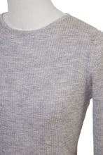 画像をギャラリービューアに読み込む, Cashmere Rib Crew Neck Top | Light Grey
