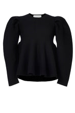 画像をギャラリービューアに読み込む, Wool Cashmere Fit and Flare Top | Stone