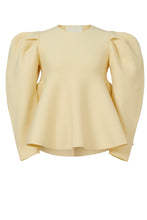 画像をギャラリービューアに読み込む, Wool Cashmere Fit and Flare Top | Citrine