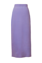 Load image into Gallery viewer, Wool Cashmere Knit Back Slit Skirt | Lilac