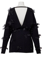 画像をギャラリービューアに読み込む, Wool Cashmere Knit Mini Dress with Ribbon | Stone