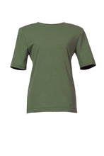 画像をギャラリービューアに読み込む, Padded Shoulder Back Open Top | Olive