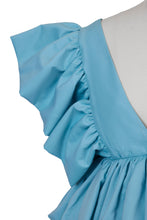 画像をギャラリービューアに読み込む, Volume Gathered Blouse | Sea Blue