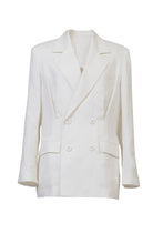 画像をギャラリービューアに読み込む, Padded Shoulder Jacket | Shell White