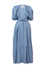 画像をギャラリービューアに読み込む, Volume Sleeve Maxi Dress | Wash Blue