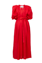 画像をギャラリービューアに読み込む, Volume Sleeve Maxi Dress | Coral Red