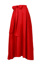 Load image into Gallery viewer, Maxi Gathered Slit Skirt | Coral Red