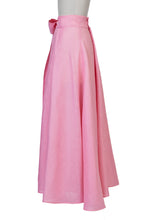 Load image into Gallery viewer, Maxi Gathered Slit Skirt | Coral Red