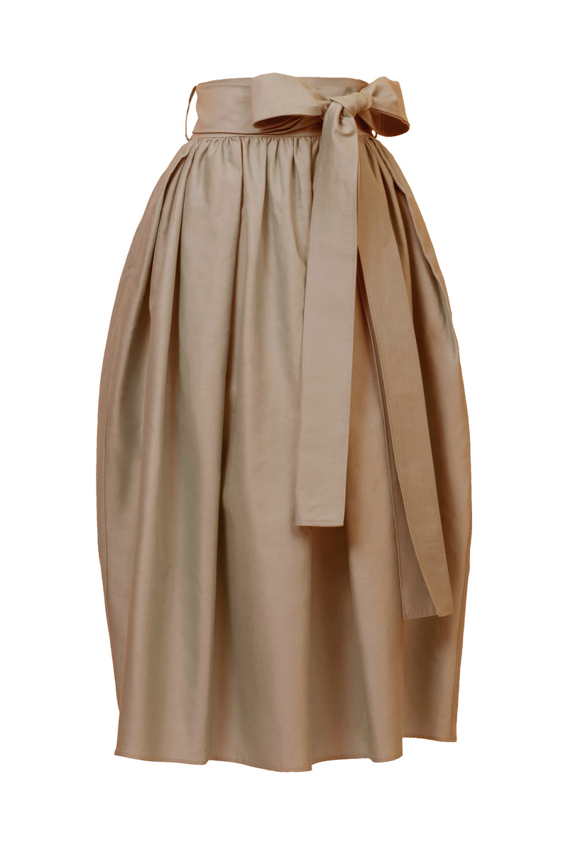 【タグ付】MYLAN マイラン　コクーンリボンスカート　ベージュ　シルクコットン Cocoon Ribbon Skirt | Sand – MYLAN ONLINE SHOP