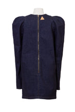 画像をギャラリービューアに読み込む, Volume Sleeve Denim Dress | One Wash