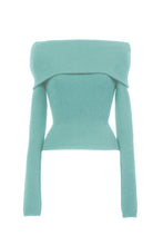 画像をギャラリービューアに読み込む, Cashmere Off Shoulder Knit Top | Mint