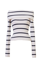 画像をギャラリービューアに読み込む, Cashmere Off Shoulder Knit Top | Pearl x Midnight