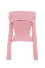 画像をギャラリービューアに読み込む, Cashmere Off Shoulder Knit Top | Rose