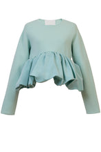画像をギャラリービューアに読み込む, Wool Cashmere Hem Balloon Knit | Mint