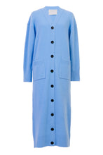 画像をギャラリービューアに読み込む, Cashmere V neck Long Cardigan | Sea Blue