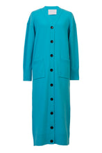 画像をギャラリービューアに読み込む, Cashmere V neck Long Cardigan | Turquoise