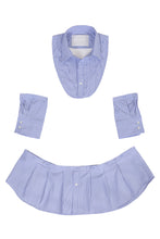 画像をギャラリービューアに読み込む, Cashmere V neck Knit Shirt Layered Dress | Light Grey