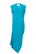 画像をギャラリービューアに読み込む, Wool Cashmere Sleeveless Knit Slit Dress | Turquoise