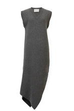 画像をギャラリービューアに読み込む, Wool Cashmere Sleeveless Knit Slit Dress | Charcoal Grey