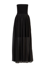 画像をギャラリービューアに読み込む, Wool Cashmere Bear Top Dress with Silk Gathers | Stone