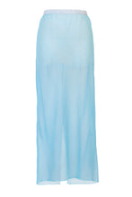 Load image into Gallery viewer, See-through Back Slit Skirt | Sea Blue