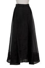Load image into Gallery viewer, Silk See-through Long Skirt | Sage