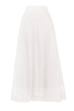 Load image into Gallery viewer, Silk See-through Long Skirt | Shell White