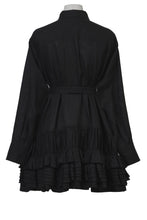 画像をギャラリービューアに読み込む, Tack Gather Frilled Shirt Dress | Stone