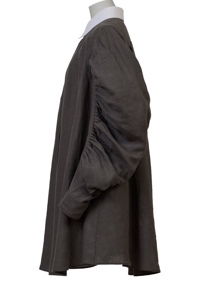 Volume Sleeve A-Line Shirt Dress | Stone – MYLAN ONLINE SHOP
