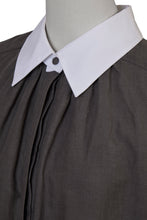 Load image into Gallery viewer, Volume Sleeve A-Line Shirt Dress | Stone