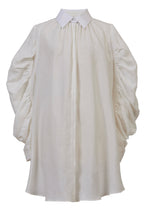 Load image into Gallery viewer, Volume Sleeve A-Line Shirt Dress | Shell White