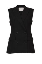 画像をギャラリービューアに読み込む, Sleeveless Tailored Jacket | Stone