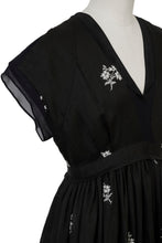 Load image into Gallery viewer, Embroidery Tack & Gather Long Dress | Shell White