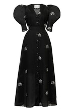 画像をギャラリービューアに読み込む, Embroidery Volume Sleeve Dress | Stone