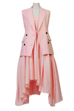 Load image into Gallery viewer, Gather Volume Long Dress | Fuchsia Pink