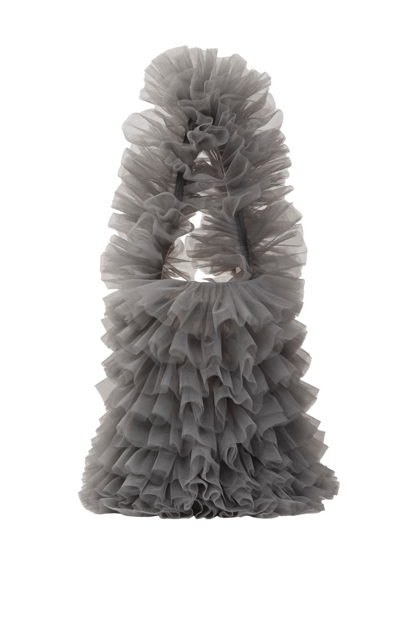 Frilled Bag L | Charcoal Grey – MYLAN ONLINE SHOP