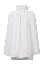 Load image into Gallery viewer, Gathered Collar Blouse | White Dot
