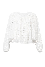 Load image into Gallery viewer, Gathered Lace Tunic | Shell White
