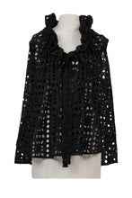 Load image into Gallery viewer, Gathered Collar Lace Blouse | Stone